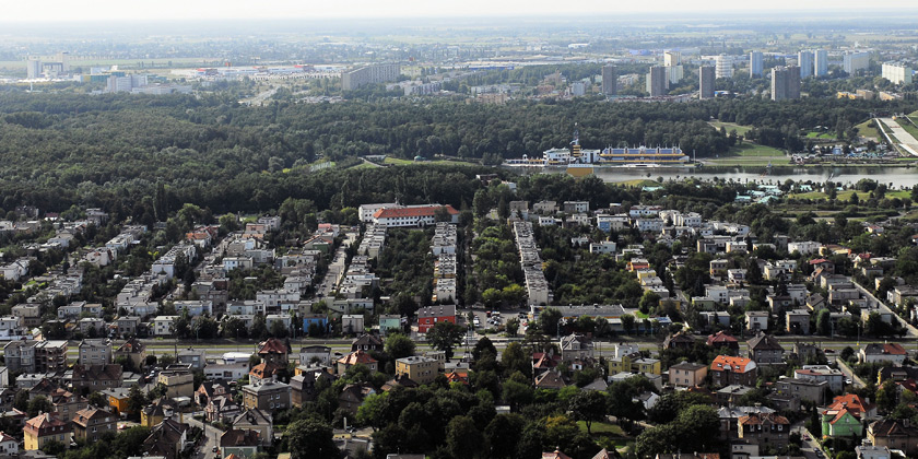 Panorama Poznania z lotu ptala